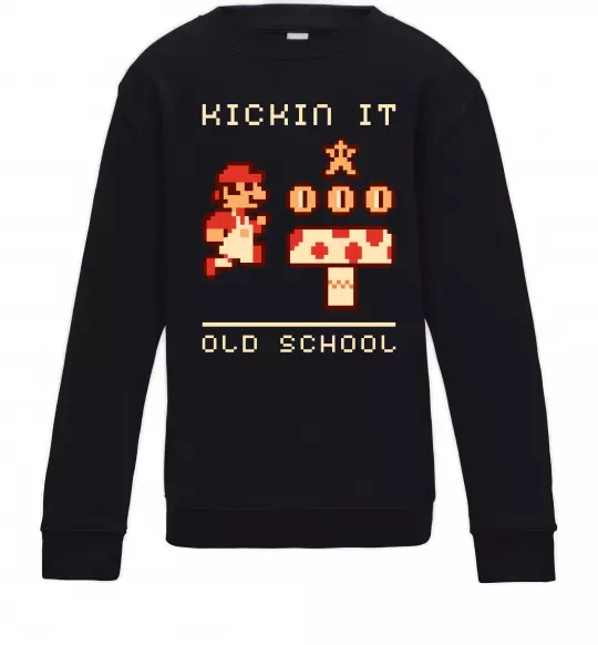 Детский Свитшот Kickin it oldschool Черный фото