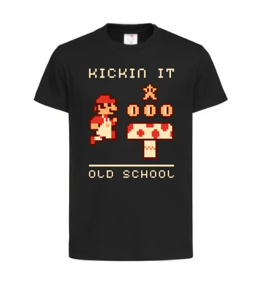 Детская футболка Kickin it oldschool Черный фото