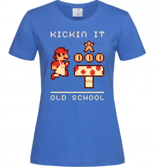 Жіноча футболка Kickin it oldschool Яскраво-синій фото