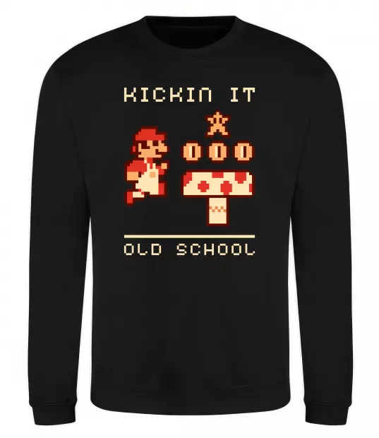 Світшот Kickin it oldschool Чорний фото