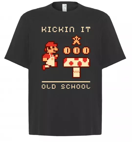 Футболка Оверсайз Kickin it oldschool Черный фото