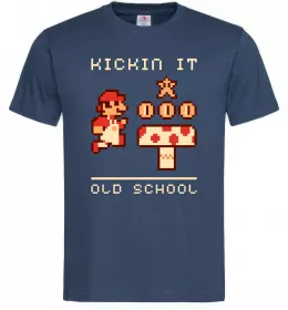 Мужская футболка Kickin it oldschool Темно-синий фото