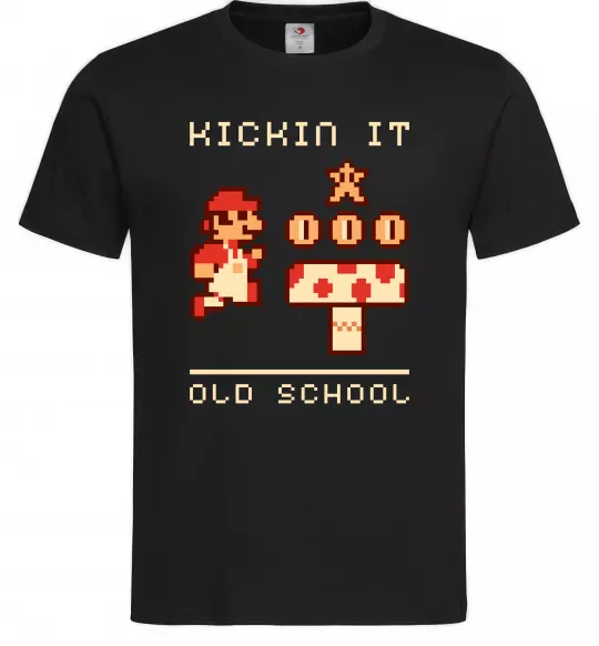 Мужская футболка Kickin it oldschool Черный фото