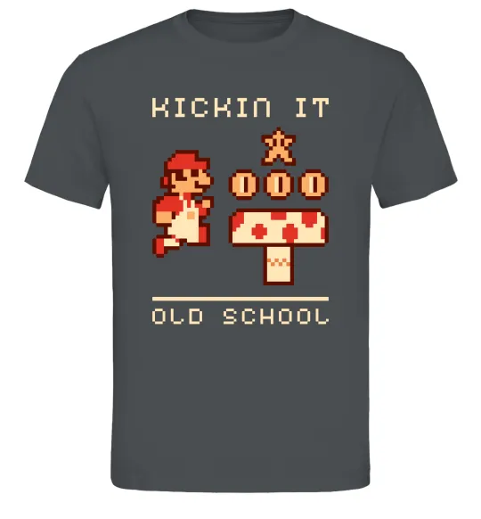 Мужская футболка Kickin it oldschool Графит фото