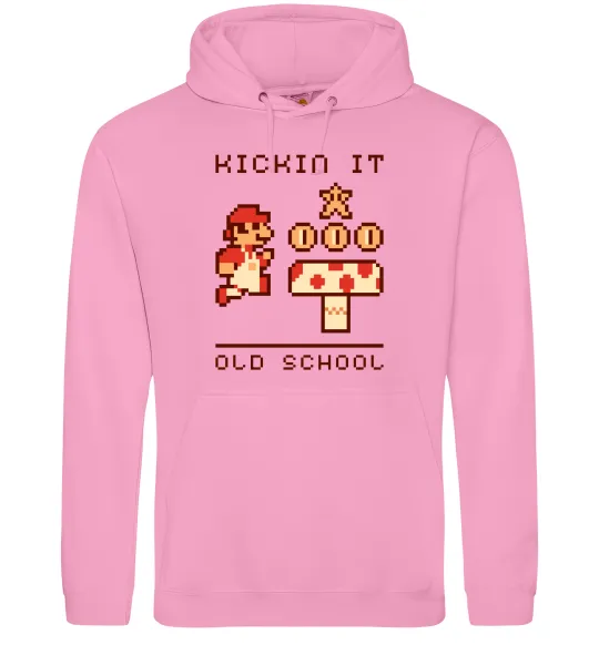 Мужская толстовка (худи) Kickin it oldschool Розовый фото
