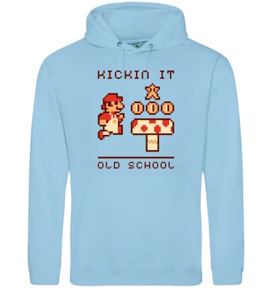 Женская толстовка (худи) Kickin it oldschool Голубой фото