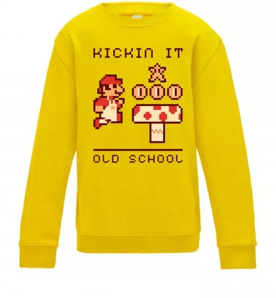 Детский Свитшот Kickin it oldschool Солнечно желтый фото