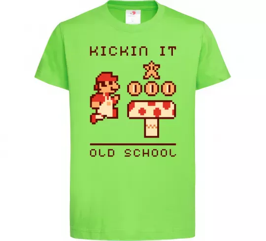 Детская футболка Kickin it oldschool Лаймовый фото
