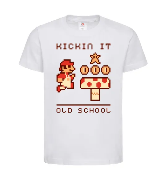 Детская футболка Kickin it oldschool Белый фото