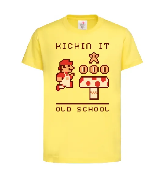 Детская футболка Kickin it oldschool Лимонный фото