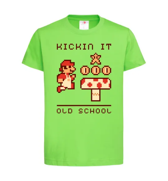 Детская футболка Kickin it oldschool Лаймовый фото