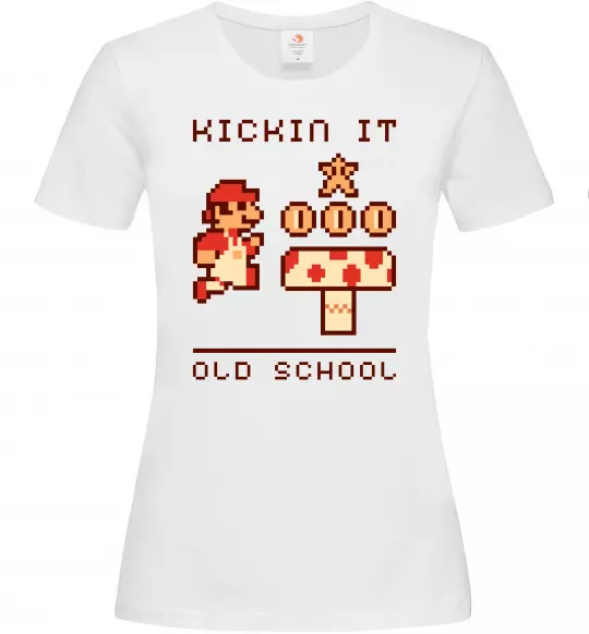 Жіноча футболка Kickin it oldschool Білий фото