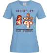 Жіноча футболка Kickin it oldschool Блакитний фото