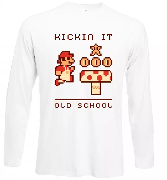 Лонгслів Kickin it oldschool Білий фото