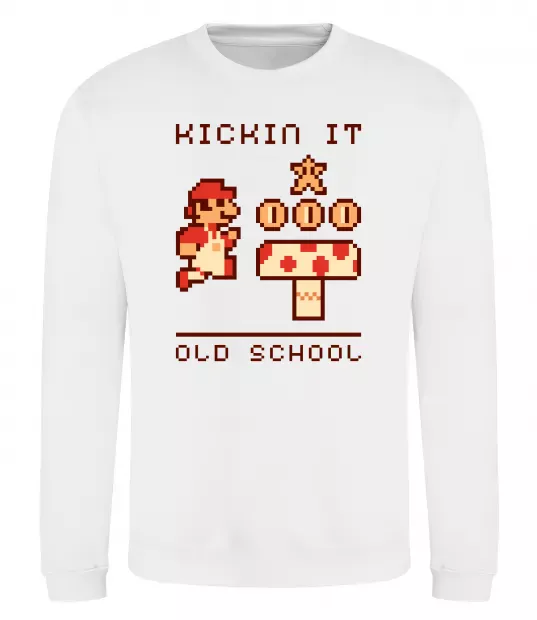 Світшот Kickin it oldschool Білий фото