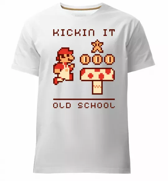 Чоловіча преміум футболка Kickin it oldschool Білий фото