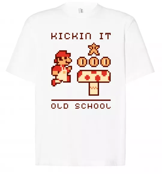 Футболка Оверсайз Kickin it oldschool Белый фото