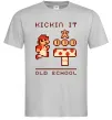 Мужская футболка Kickin it oldschool Серый фото
