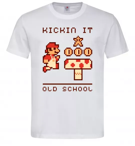 Мужская футболка Kickin it oldschool Белый фото