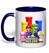 Чашка з кольоровою ручкою Mario Bros Deluxe Глибокий темно-синій фото
