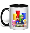 Чашка з кольоровою ручкою Mario Bros Deluxe Чорний фото