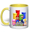 Чашка з кольоровою ручкою Mario Bros Deluxe Лимонний фото