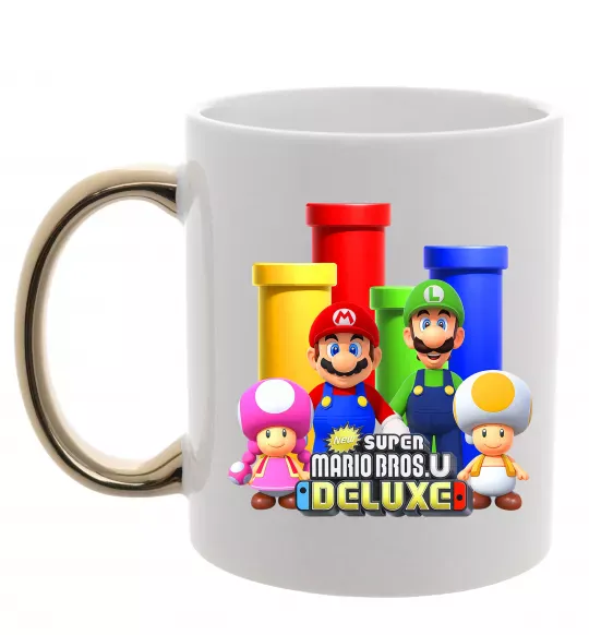 Чашка з кольоровою ручкою Mario Bros Deluxe Золото фото