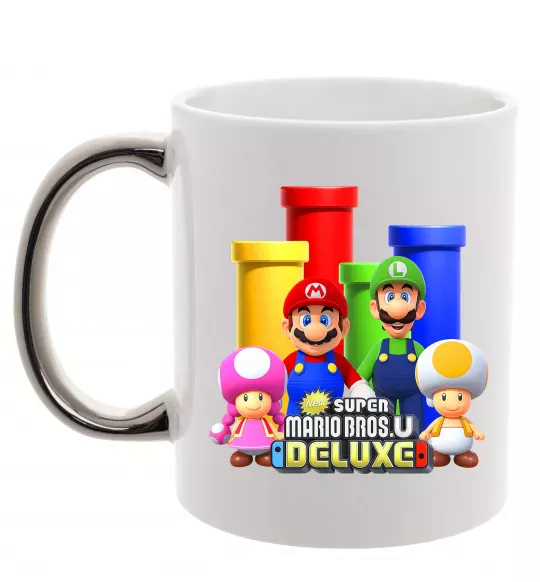 Чашка з кольоровою ручкою Mario Bros Deluxe Срібло фото