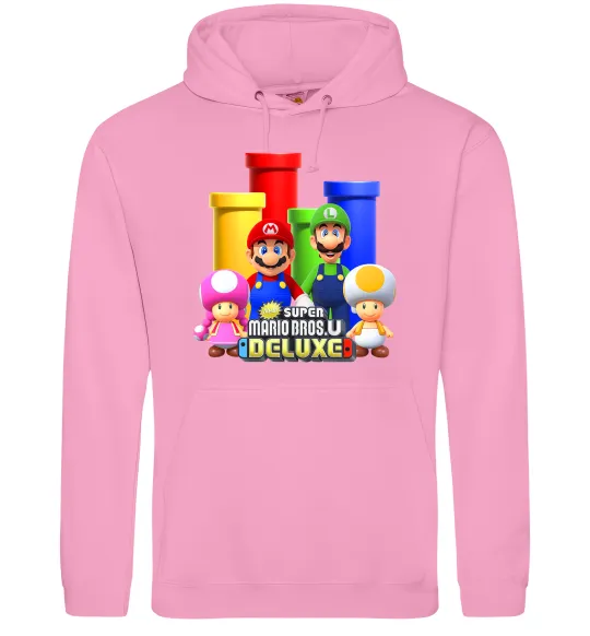 Мужская толстовка (худи) Mario Bros Deluxe Розовый фото