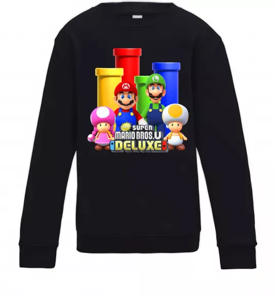 Дитячий світшот Mario Bros Deluxe Чорний фото