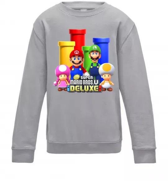 Дитячий світшот Mario Bros Deluxe Сірий меланж фото