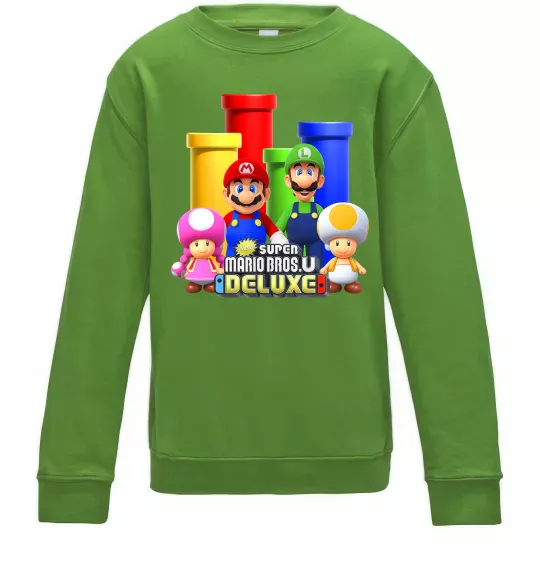 Дитячий світшот Mario Bros Deluxe Лаймовий фото