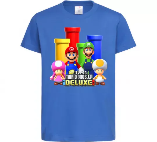 Дитяча футболка Mario Bros Deluxe Яскраво-синій фото
