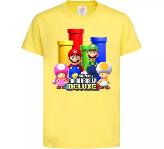 Дитяча футболка Mario Bros Deluxe Лимонний фото