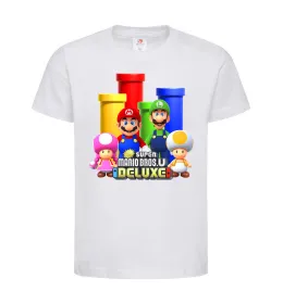 Детская футболка Mario Bros Deluxe Белый фото