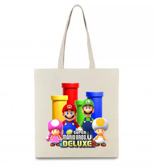 Эко-сумка Mario Bros Deluxe Бежевый фото