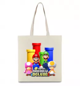 Эко-сумка Mario Bros Deluxe Бежевый фото