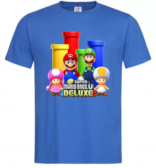 Мужская футболка Mario Bros Deluxe Ярко-синий фото