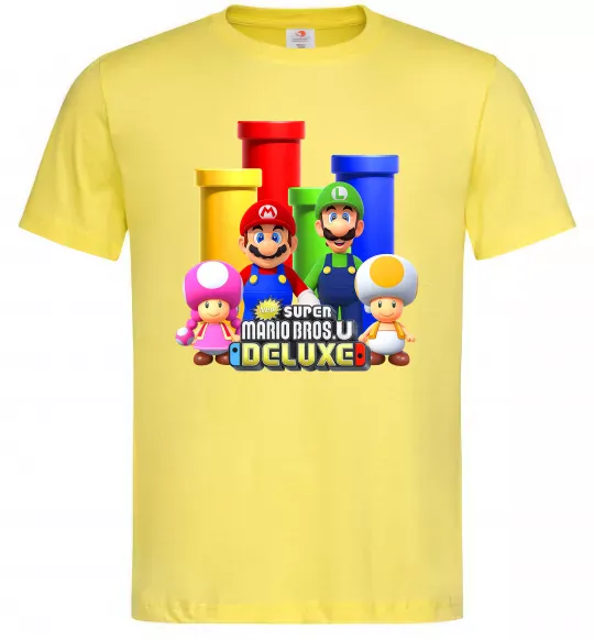 Мужская футболка Mario Bros Deluxe Лимонный фото