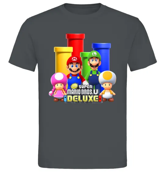 Мужская футболка Mario Bros Deluxe Графит фото