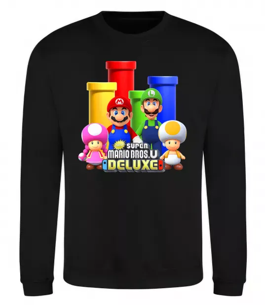 Світшот Mario Bros Deluxe Чорний фото