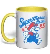 Чашка з кольоровою ручкою Super Mario Bros 85 Сонячно жовтий фото
