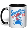 Чашка з кольоровою ручкою Super Mario Bros 85 Чорний фото