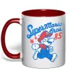 Чашка з кольоровою ручкою Super Mario Bros 85 Червоний фото
