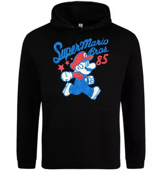 Чоловіча толстовка (худі) Super Mario Bros 85 Чорний фото