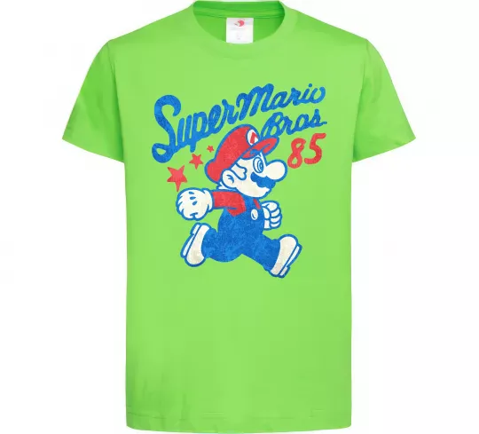 Детская футболка Super Mario Bros 85 Лаймовый фото