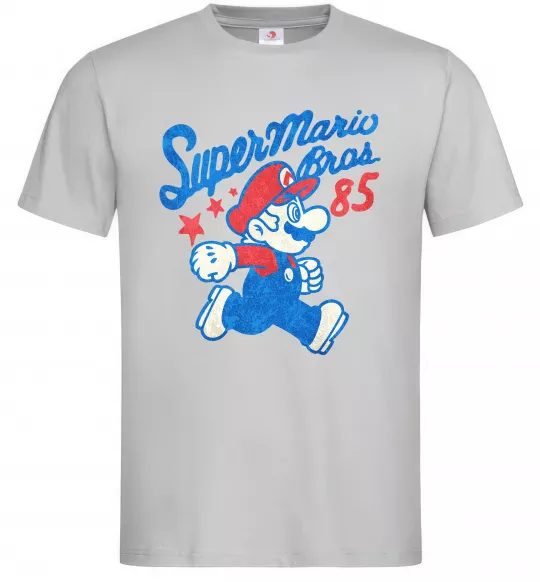 Мужская футболка Super Mario Bros 85 Серый фото