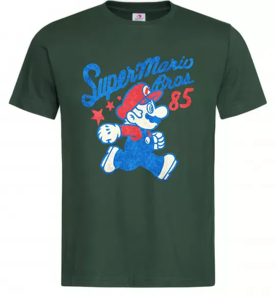 Мужская футболка Super Mario Bros 85 Темно-зеленый фото