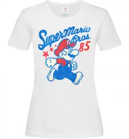 Жіноча футболка Super Mario retro Білий фото