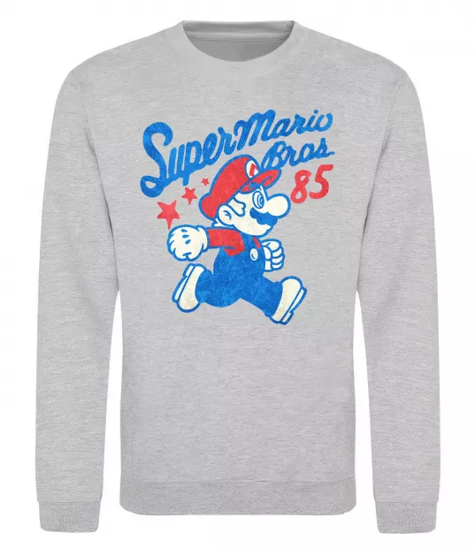 Свитшот Super Mario Bros 85 Серый меланж фото